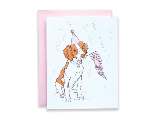 Puppy Birthday Letterpress Card