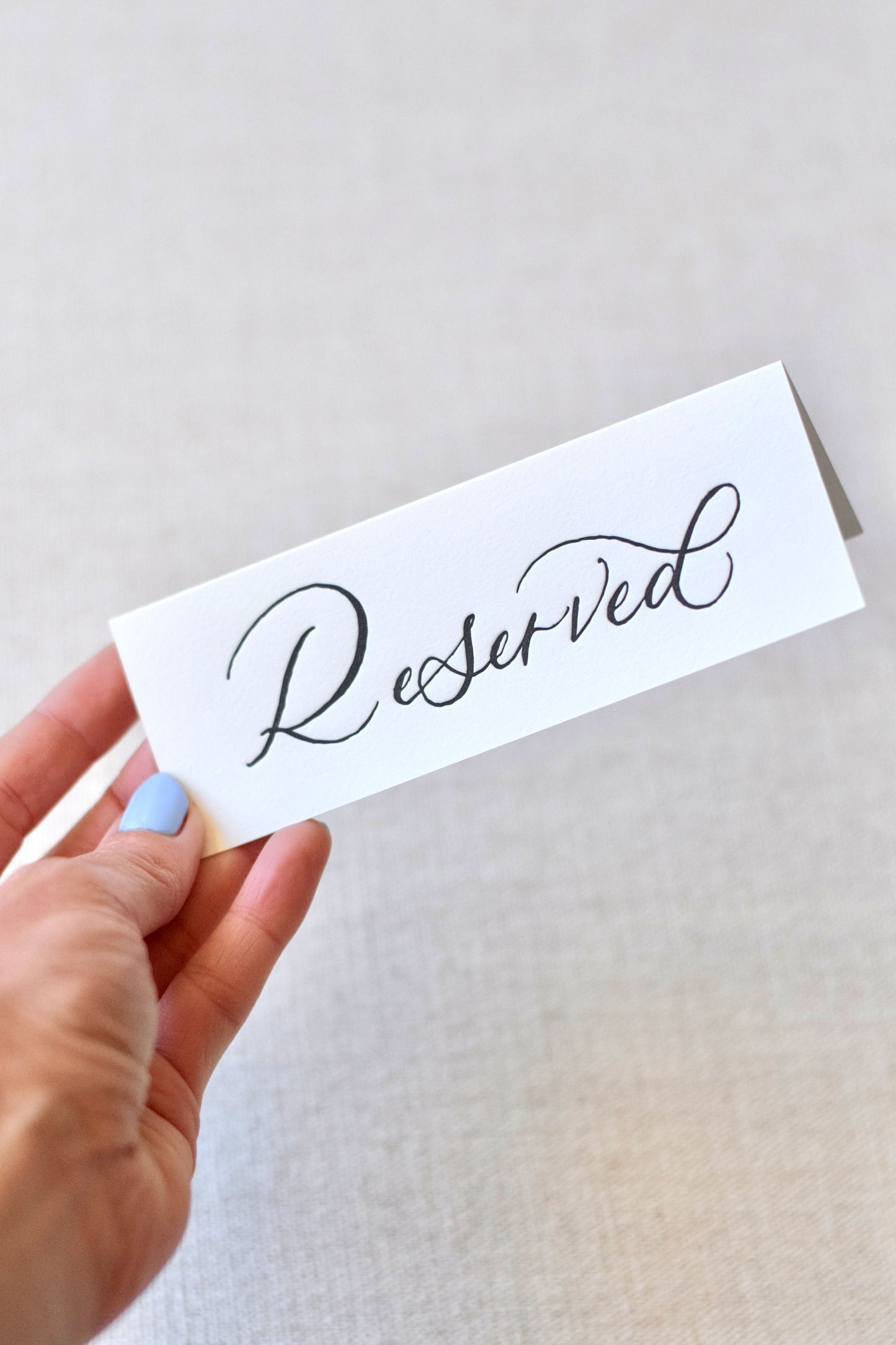 Classic Black Reserved Sign | Set of 8