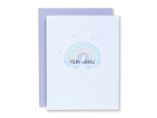 Letterpress Rainbow Baby Card