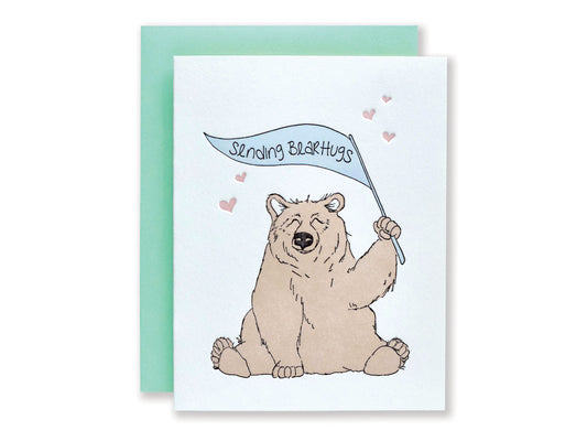 Sending Bear Hugs Letterpress Card