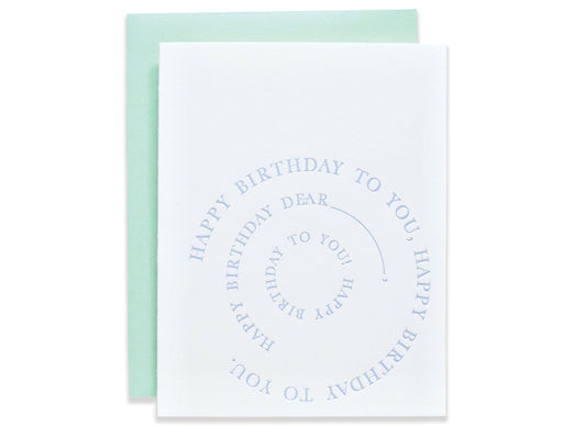 Happy Birthday To You Letterpress Card